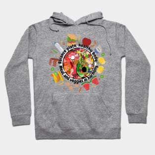 Balance plate, healthy body: Meat and veggies in harmony Hoodie